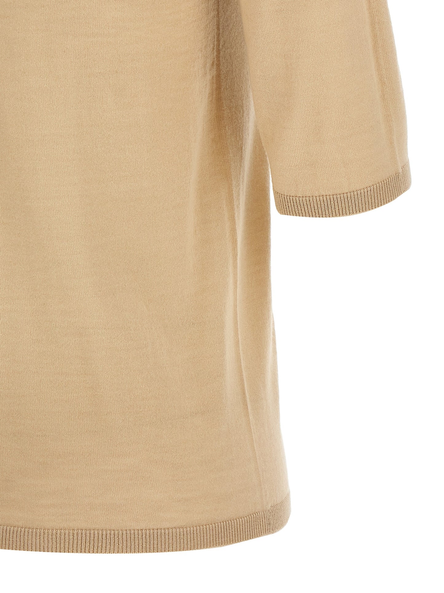 Beige Virgin Wool Cardigan