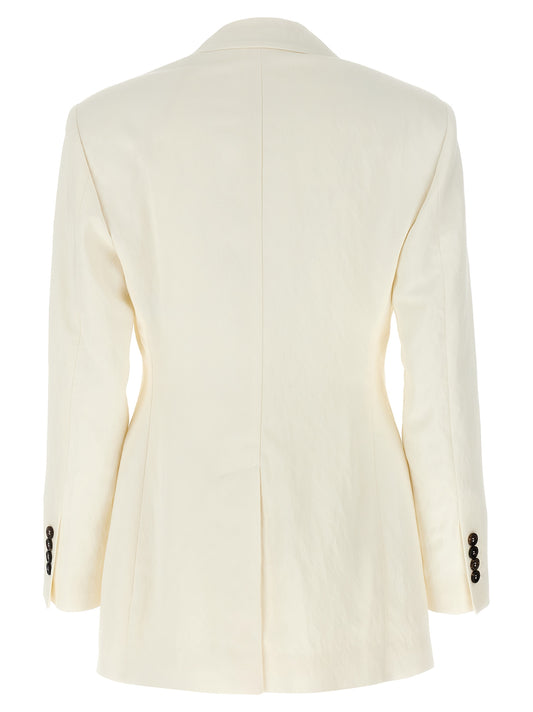 White Straw Blazer