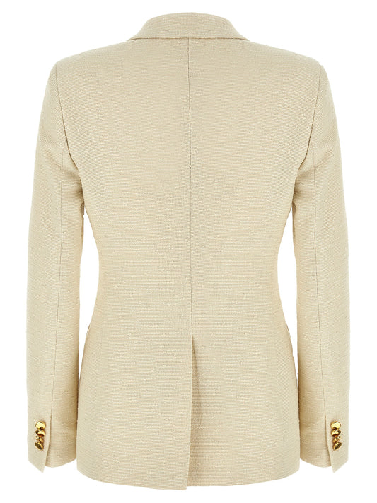 Beige Cotton Blazer