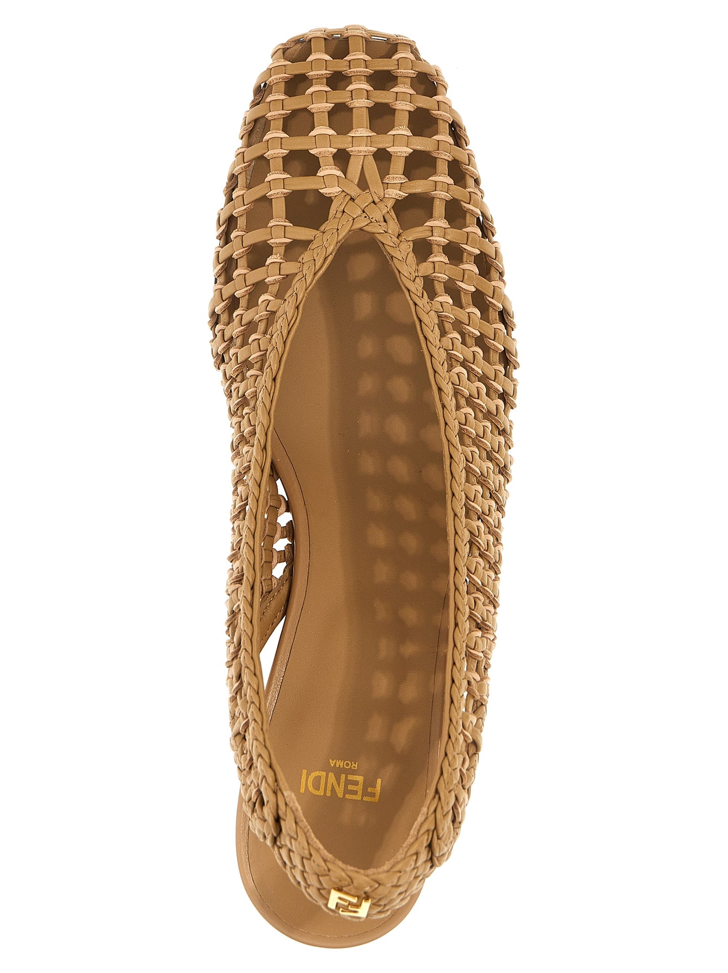 Brown Calfskin Mid Heel Pumps
