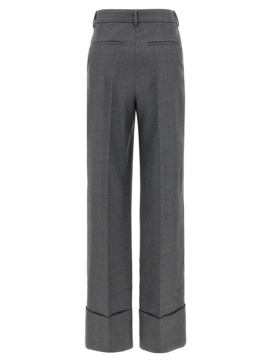 Gray Virgin Wool Dress Pants