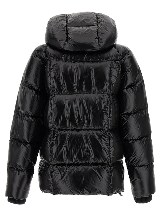 Black Polyamide Full-Length Jacket
