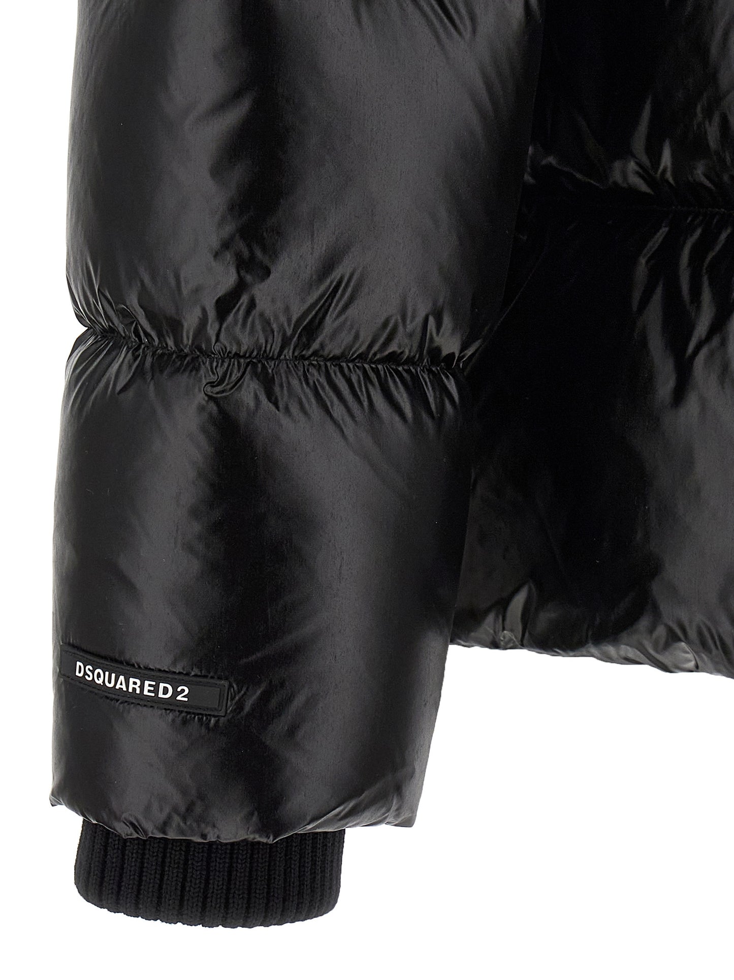 Black Polyamide Full-Length Jacket