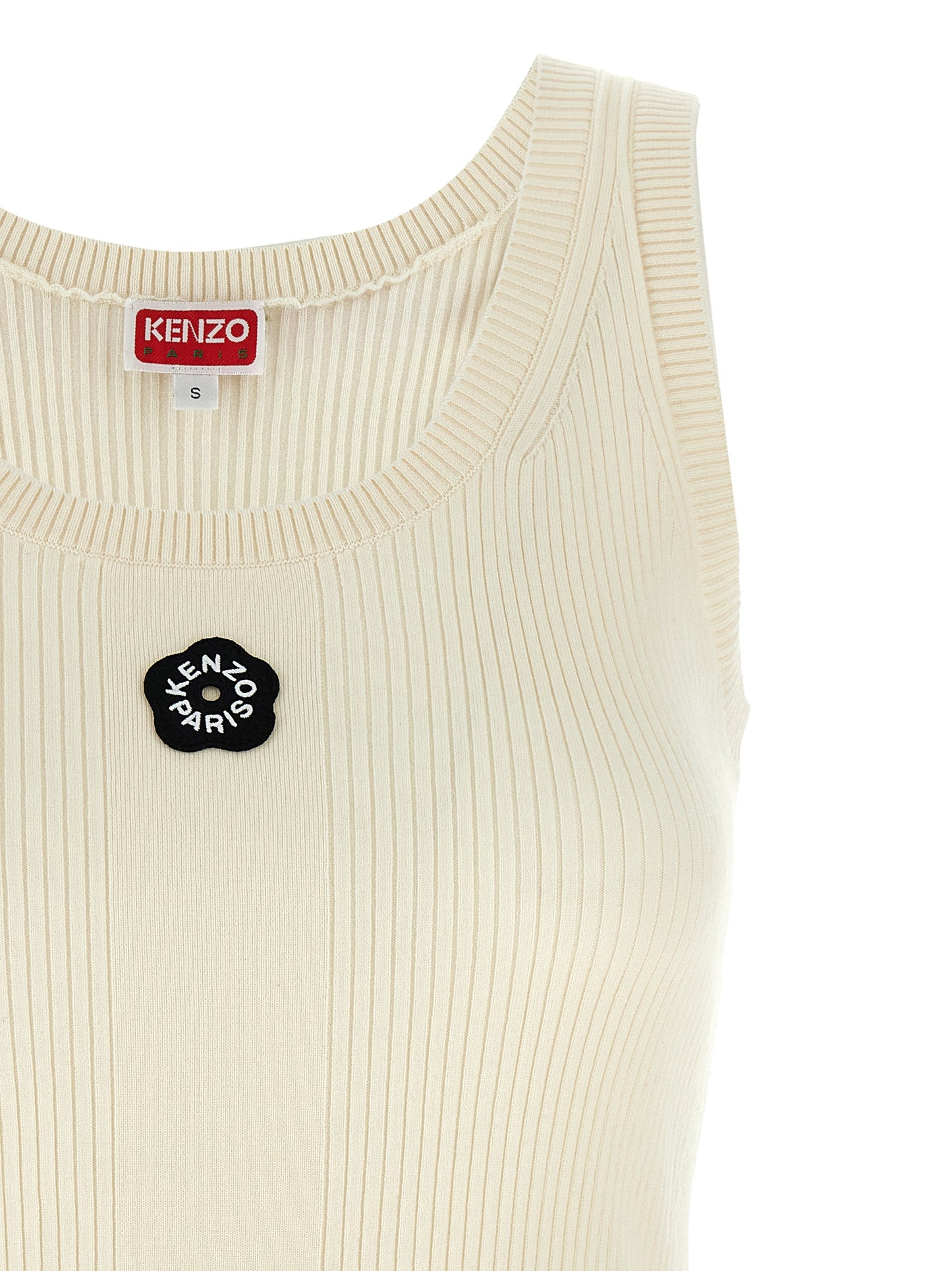 White Viscose Sleeveles T-Shirt