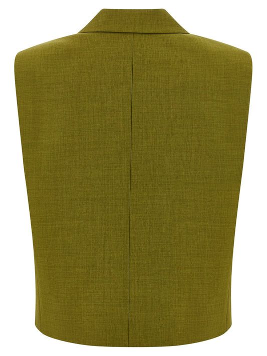 Bicolor Polyester Sleeveless Jacket