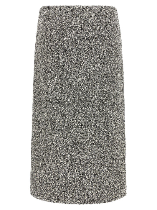 Black Polyamide Midi Skirt