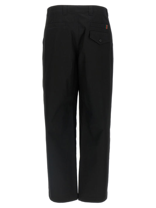 Black Cotton Casual Pants