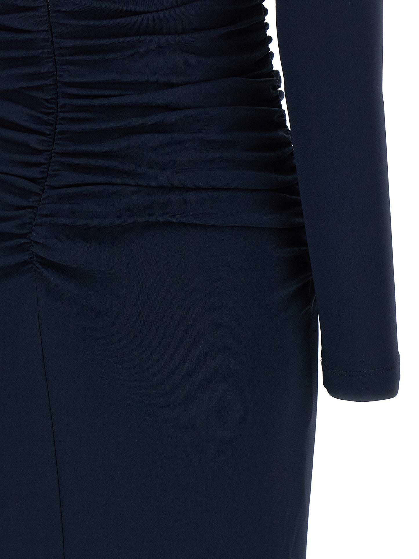 Blue Marabou Midi Dress