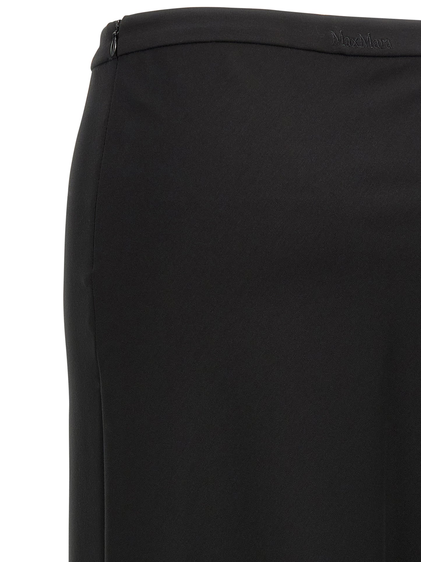 Black Viscose Mini Skirt