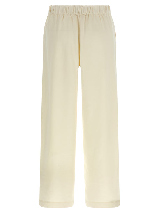 White Silk Casual Pants