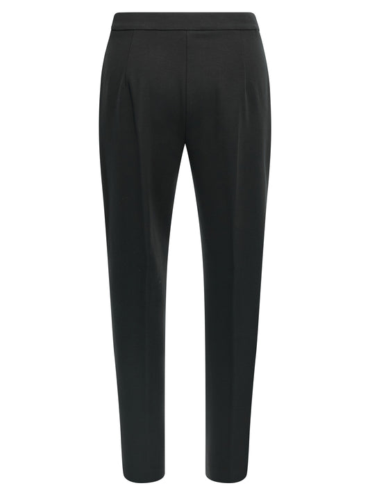 Black Viscose Casual Pants