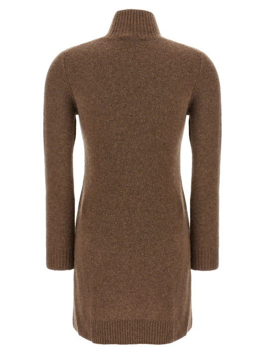 Gray Cashmere Short Dress