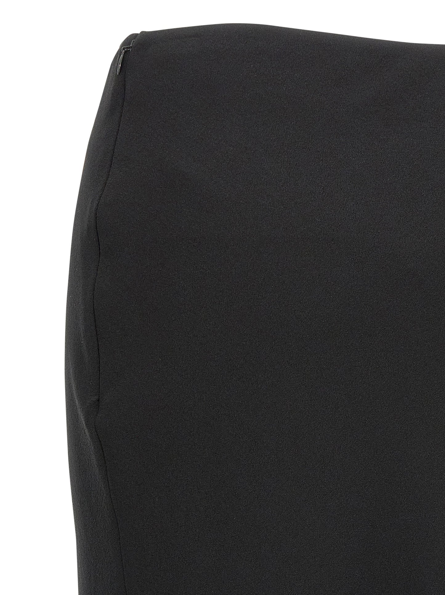 Black Virgin Wool Mini Skirt