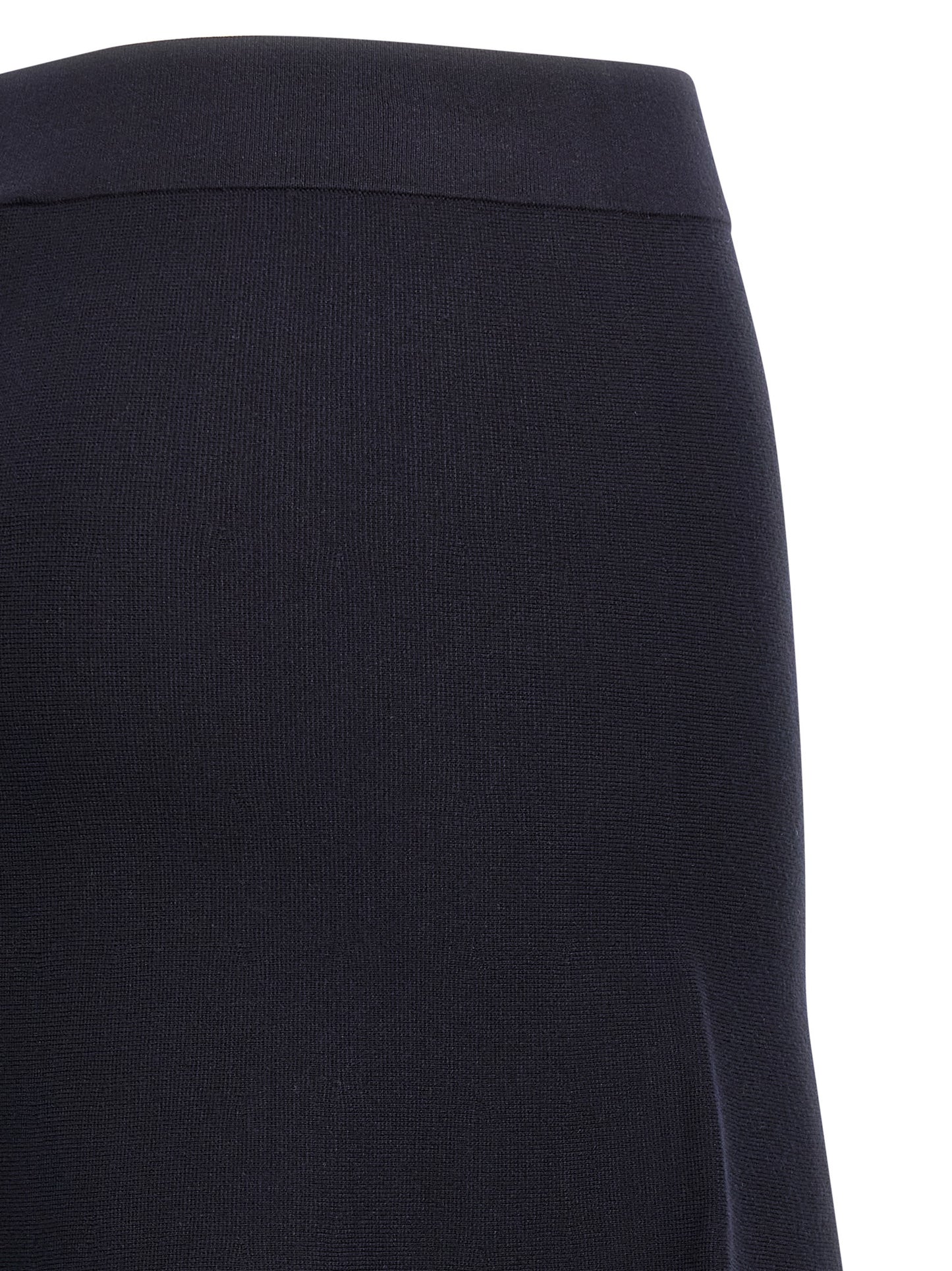 Blue Viscose Midi Skirt