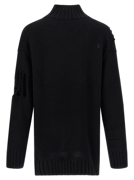 Black Wool Cardigan