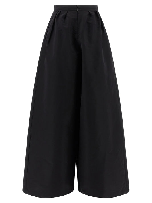 Black Silk Casual Pants