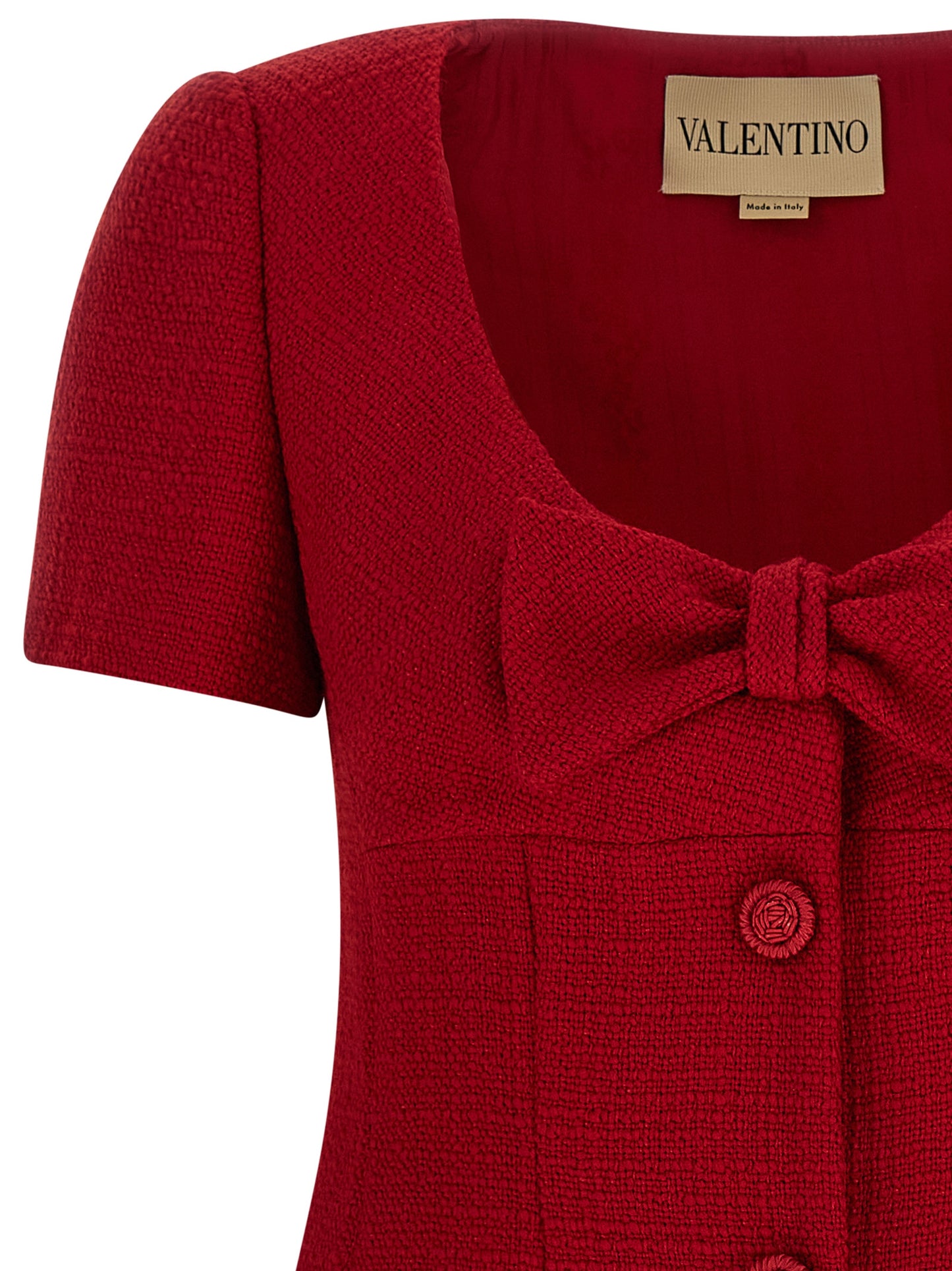 Multicolor Virgin Wool Short Dress