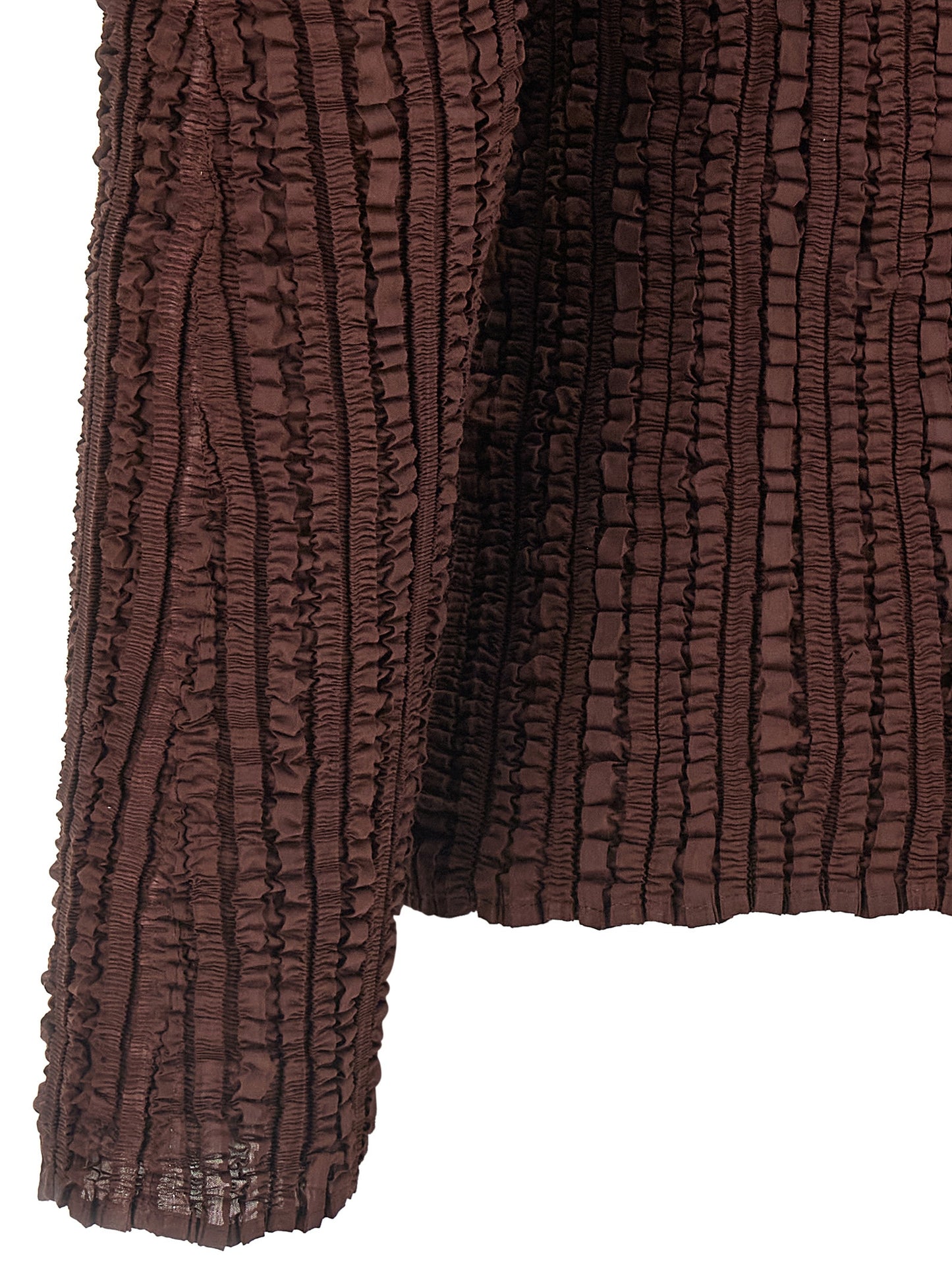 Brown Polyester Cardigan