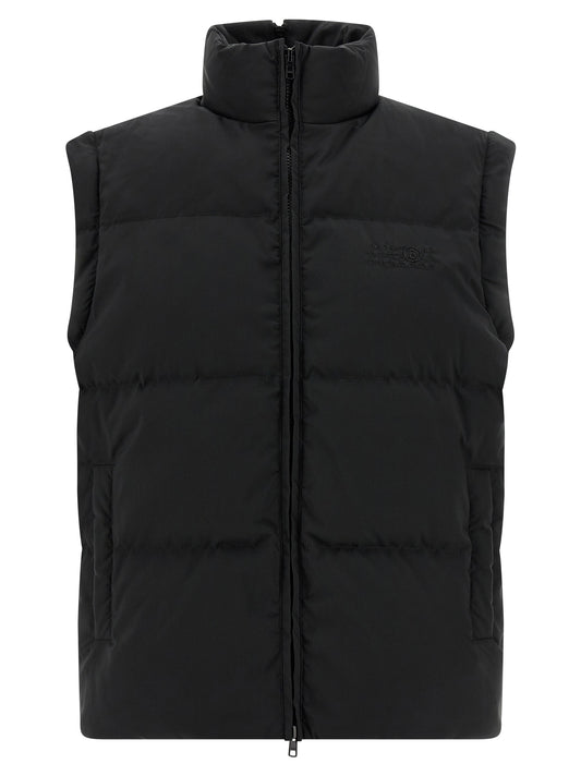Black Polyester Full-Length Jacket