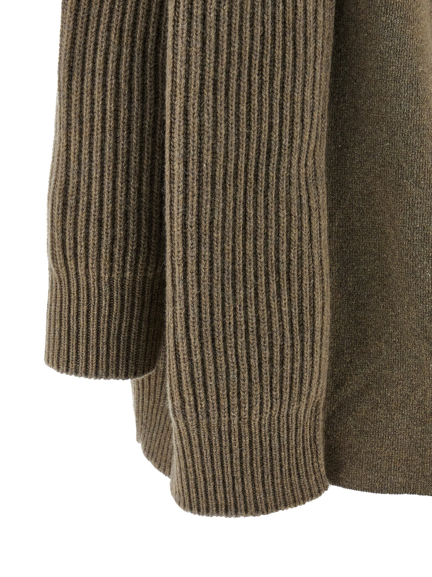 Beige Virgin Wool Short Dress