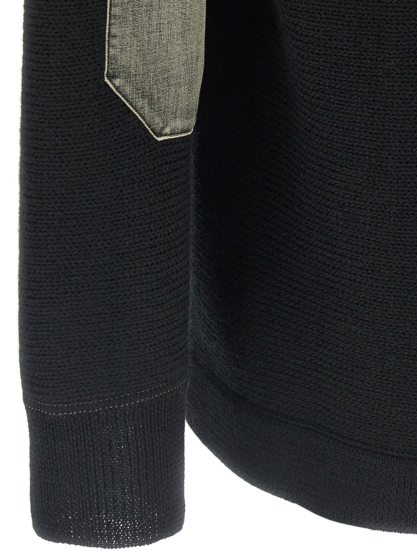 Black Virgin Wool Cardigan