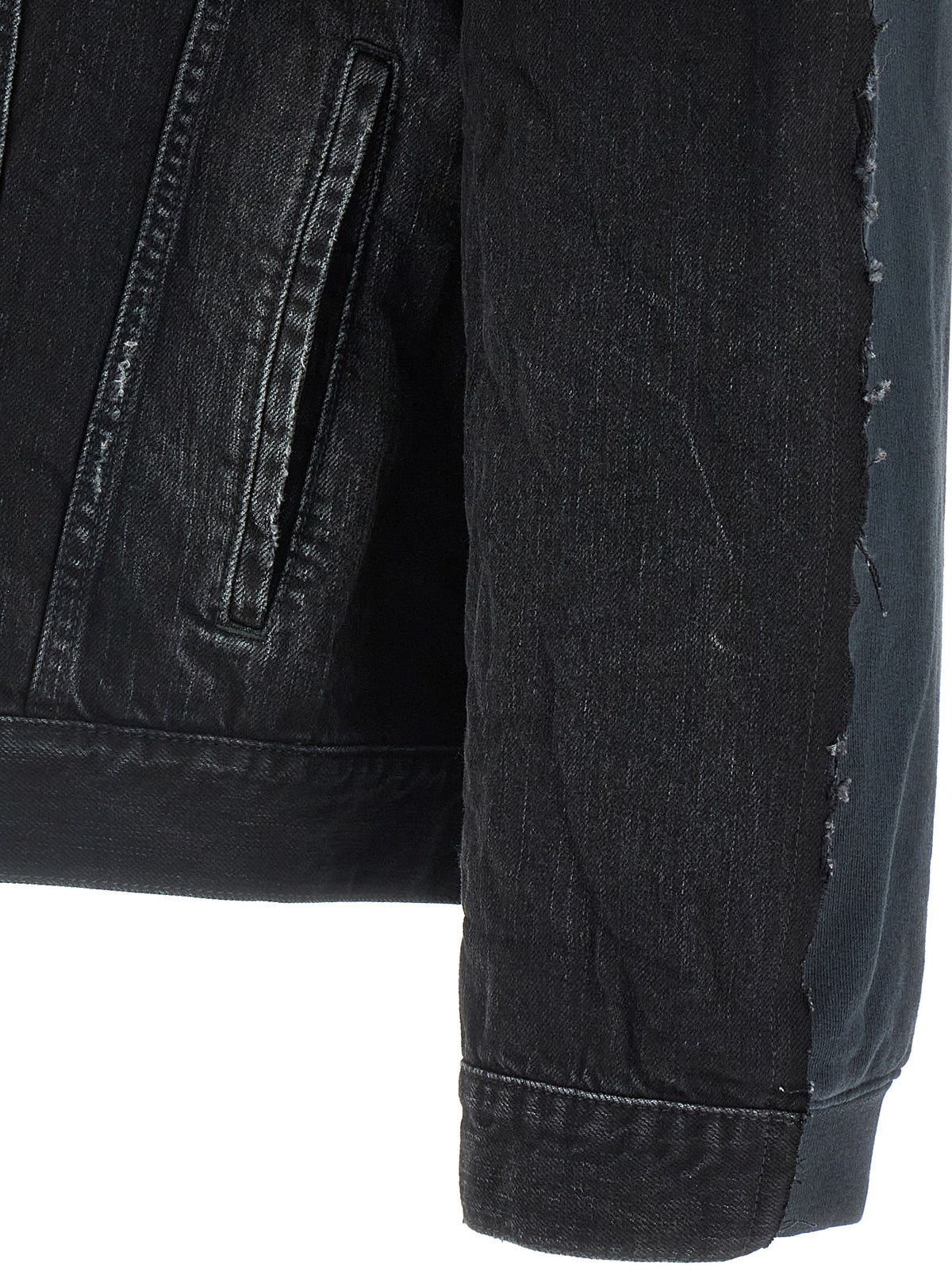 Black Cotton Denim Jacket