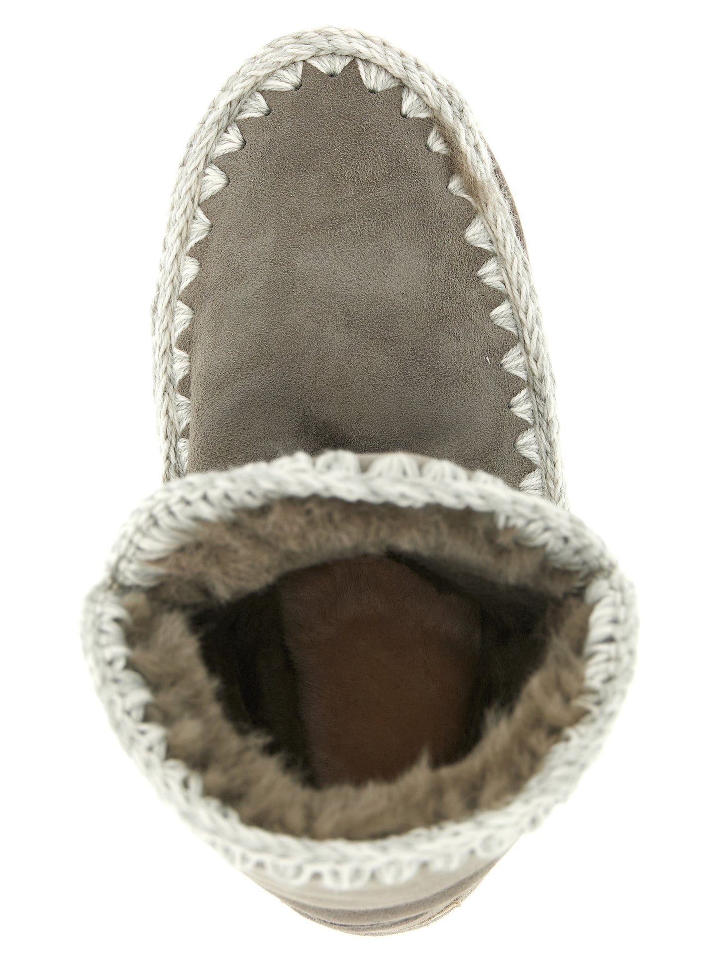 Gray Lambskin Ankle Boots