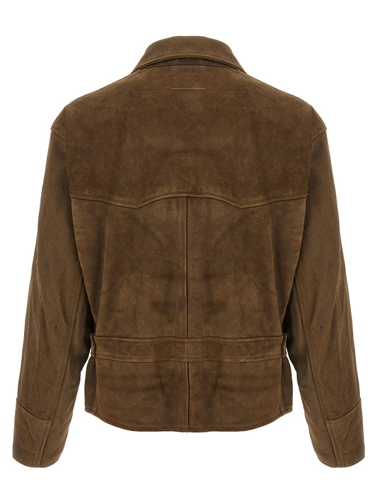 Brown Calfskin Leather Jacket