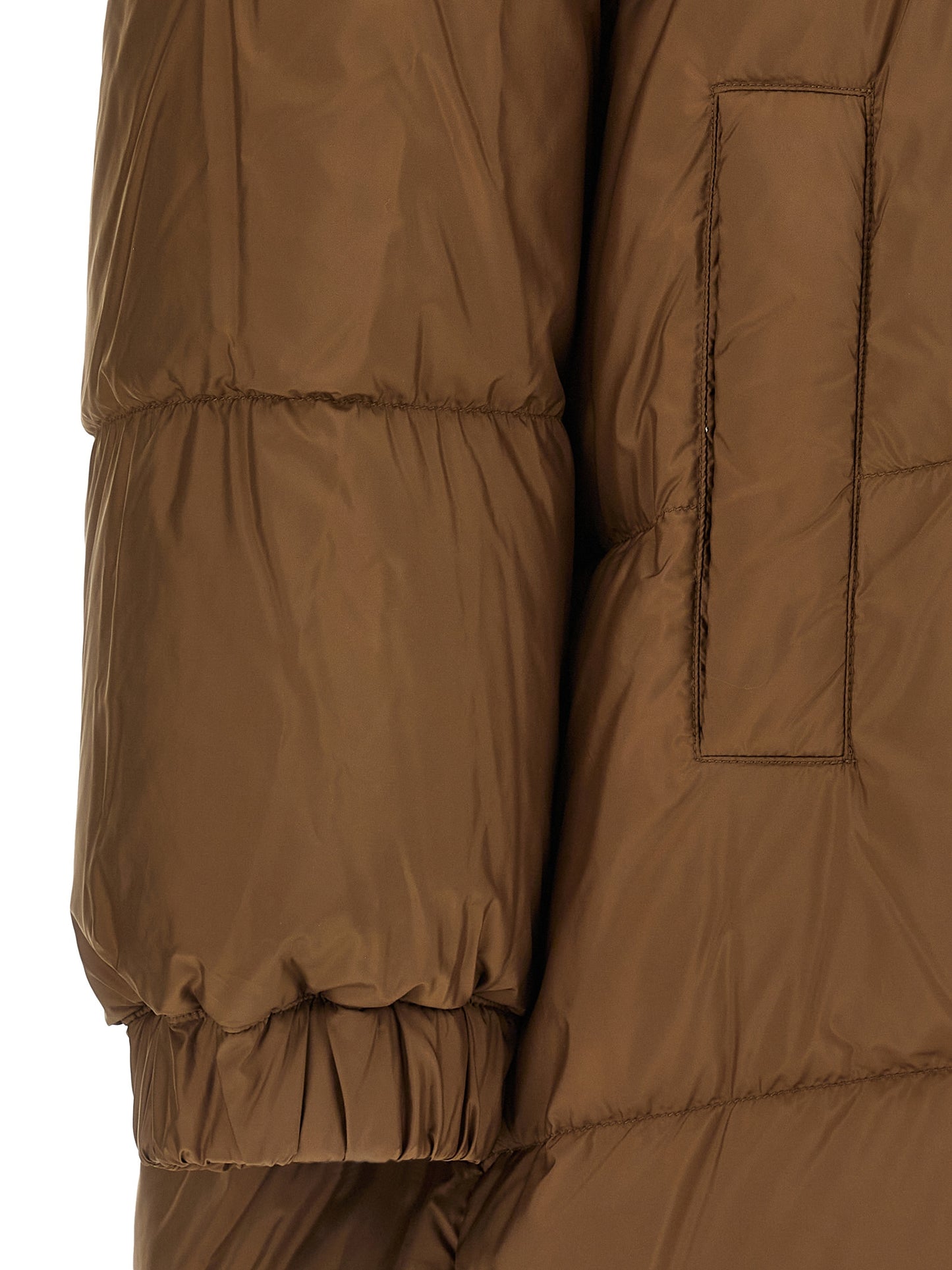 Brown Polyester Parka