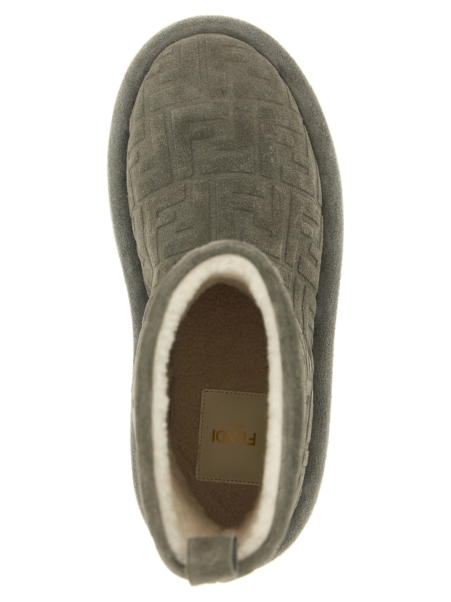 Gray Calfskin Ankle Boots
