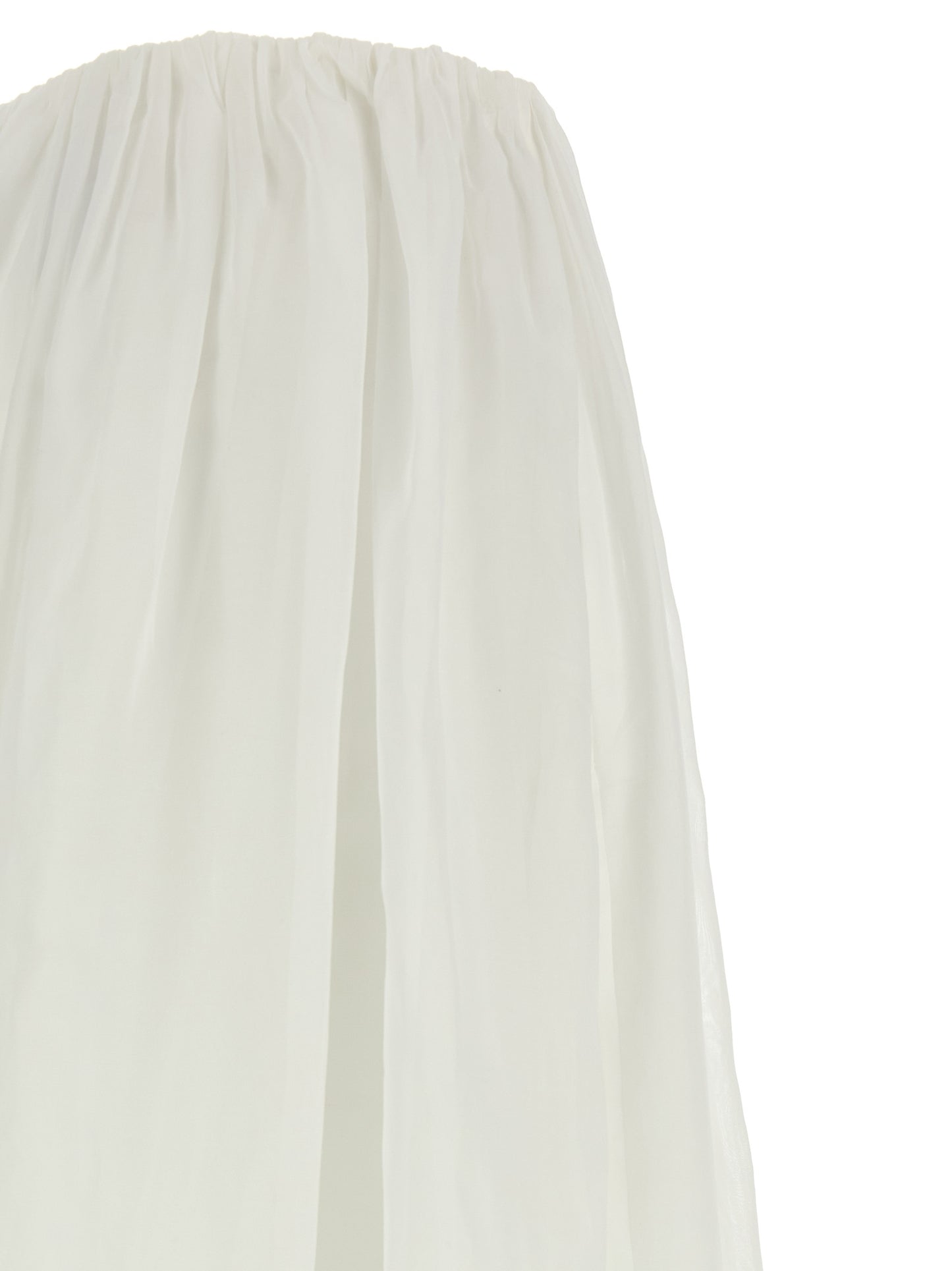 White Cotton Mini Skirt