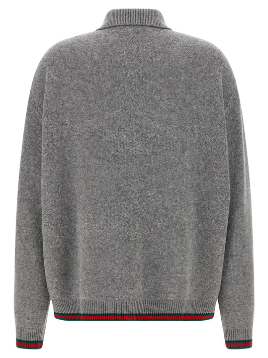 Gray Wool Cardigan