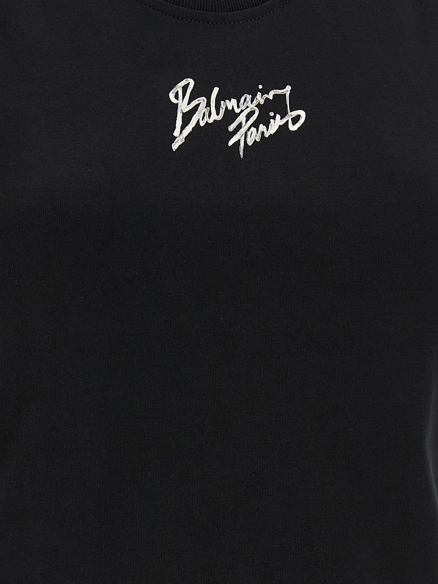 Black Cotton Sleeveles T-Shirt