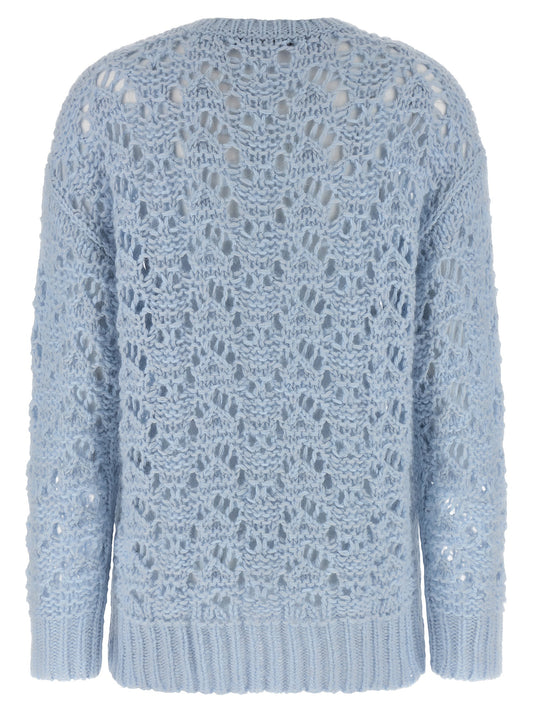 Blue Virgin Wool Cardigan