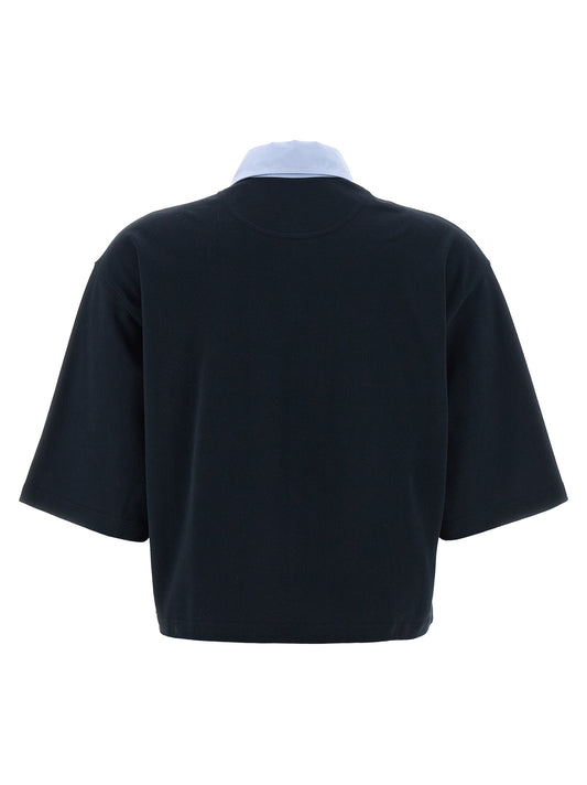 Blue Cotton Polo Shirt