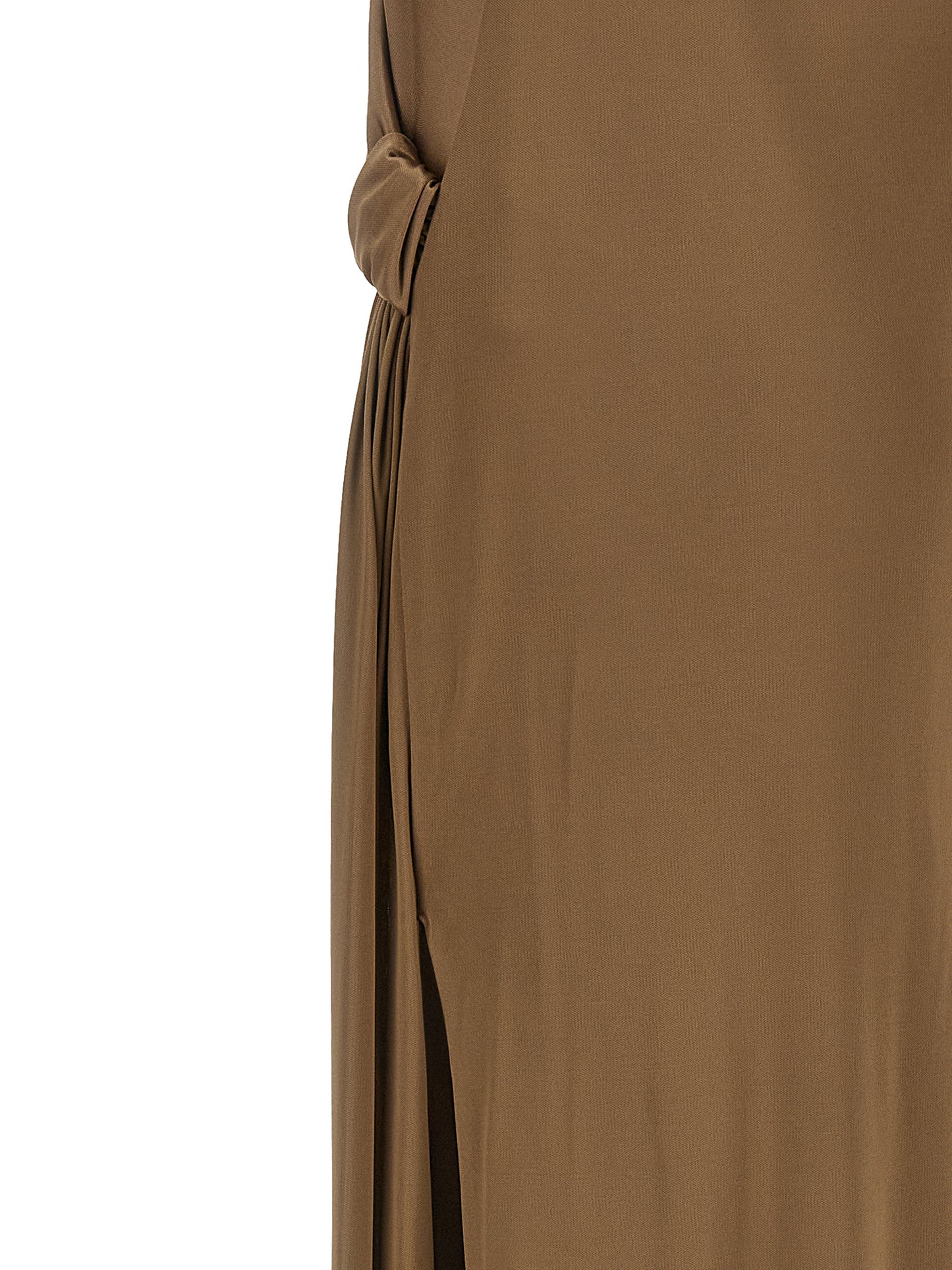 Beige Viscose Long Dress