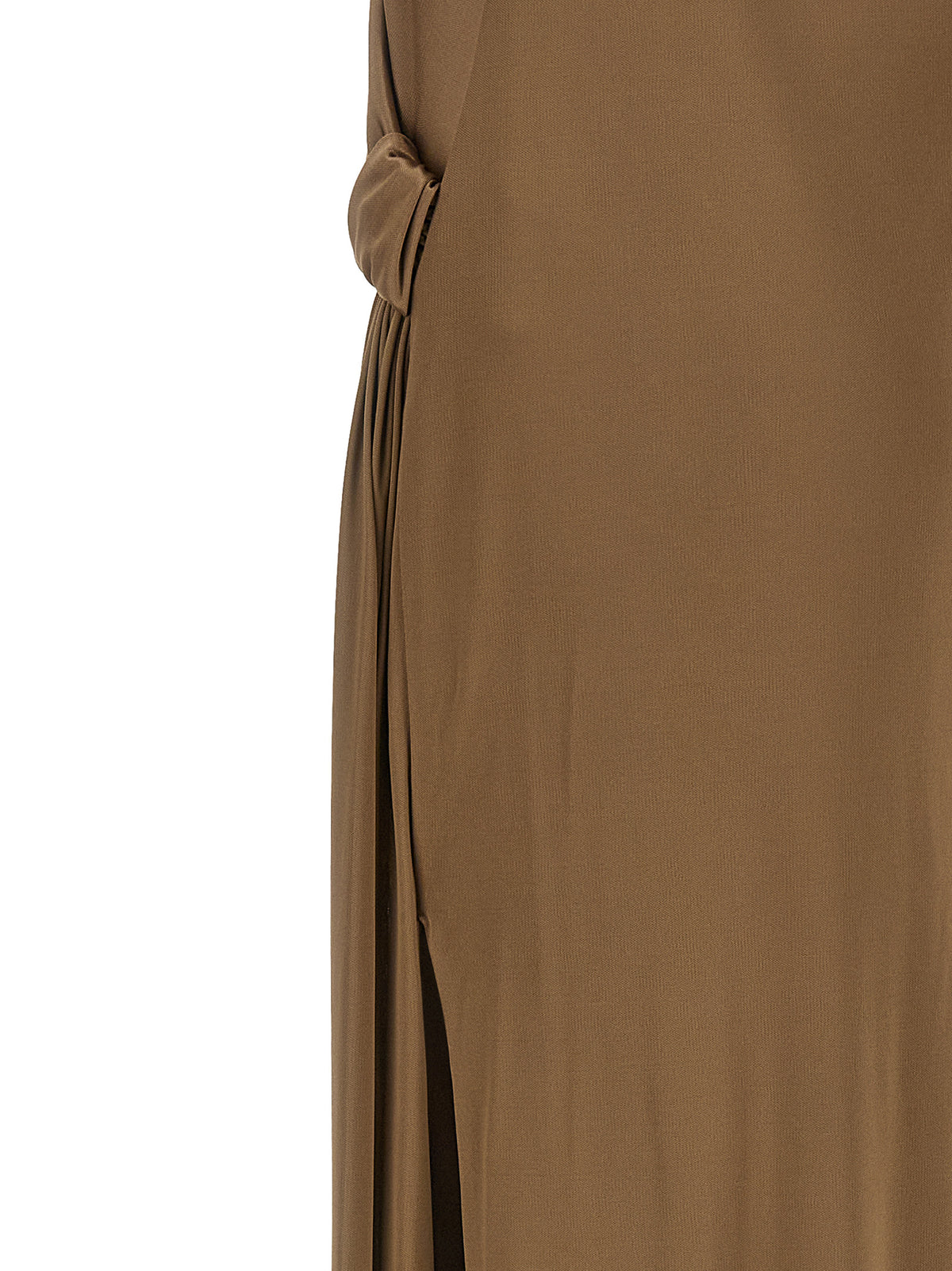 Beige Viscose Long Dress
