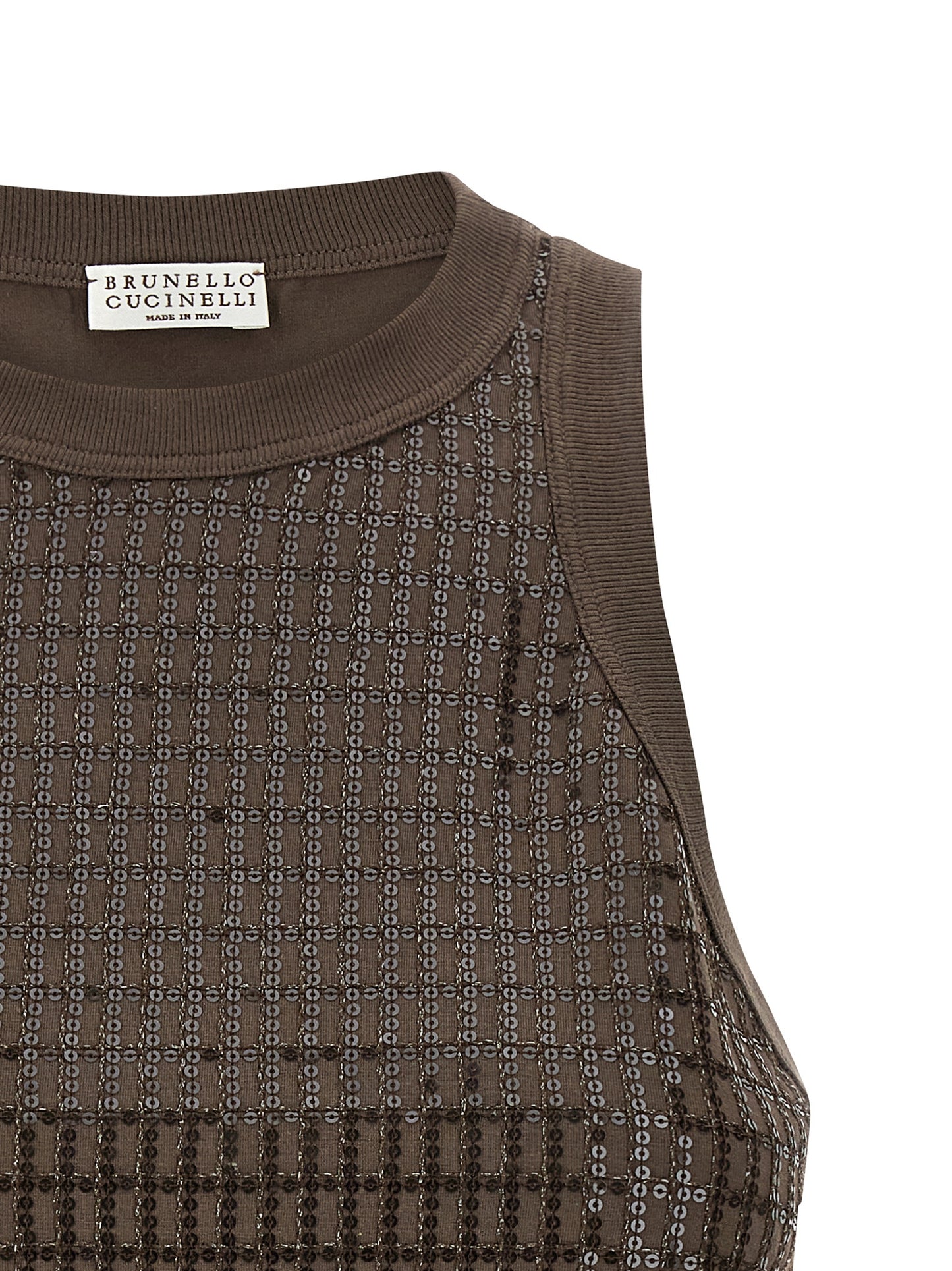 Brown Cotton Tank Tops