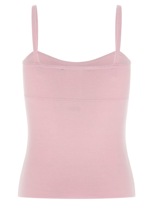 Multicolor Virgin Wool Sleeveles T-Shirt