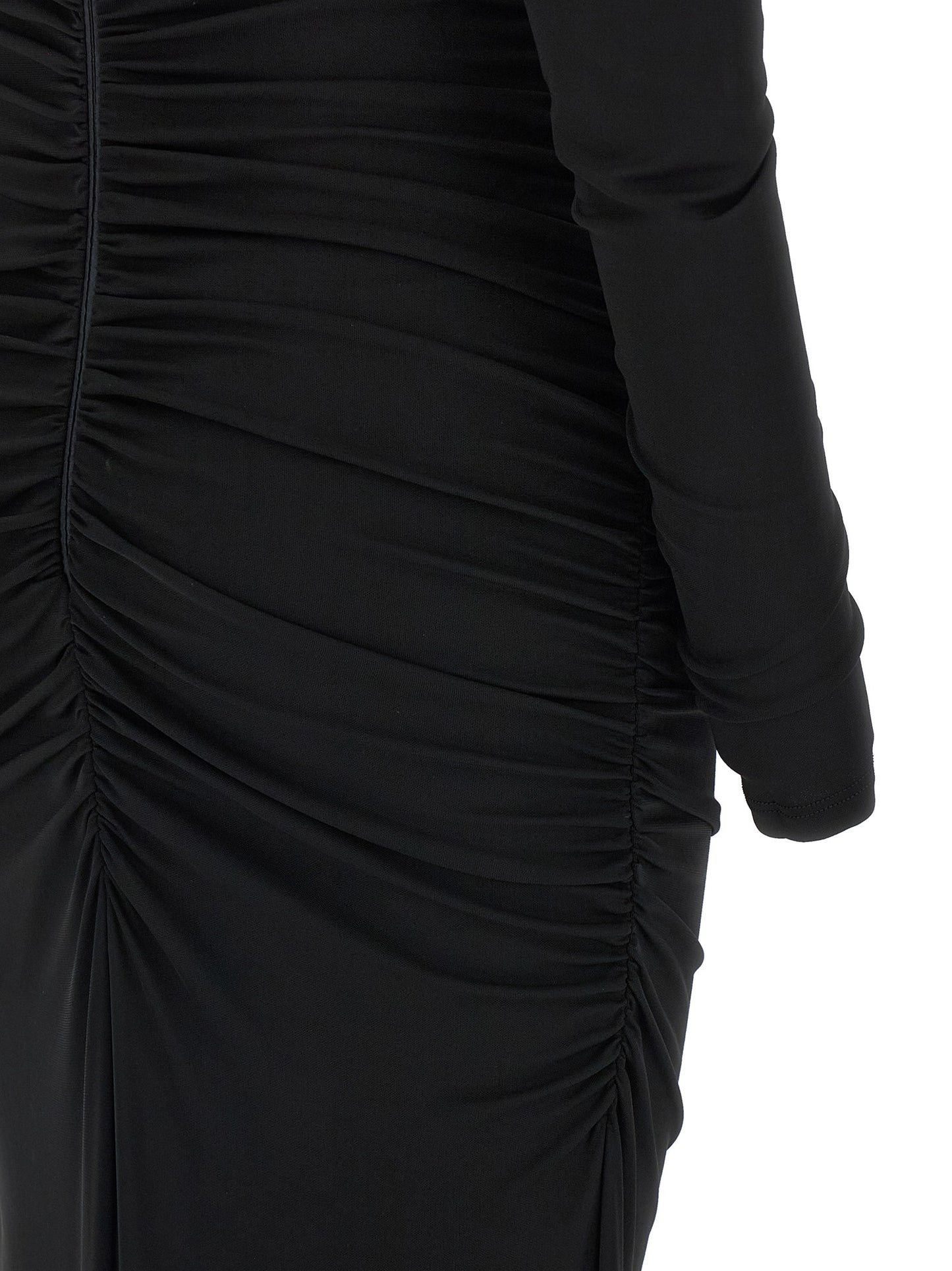 Black Viscose Long Dress