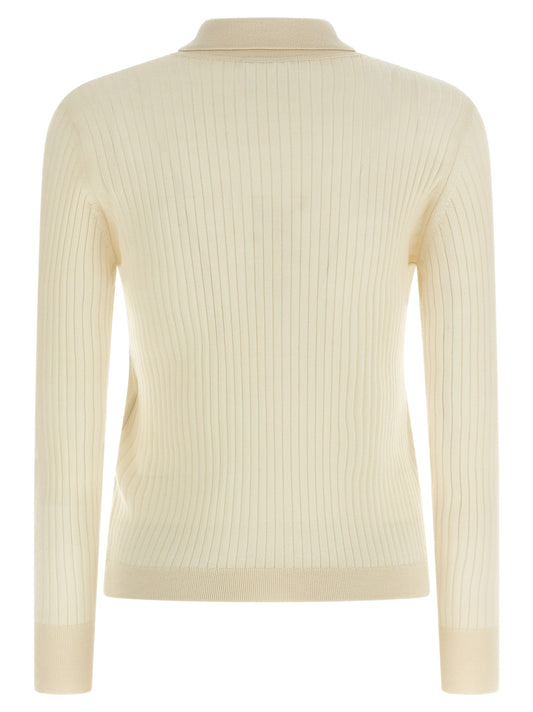 White Cashmere Polo Shirt