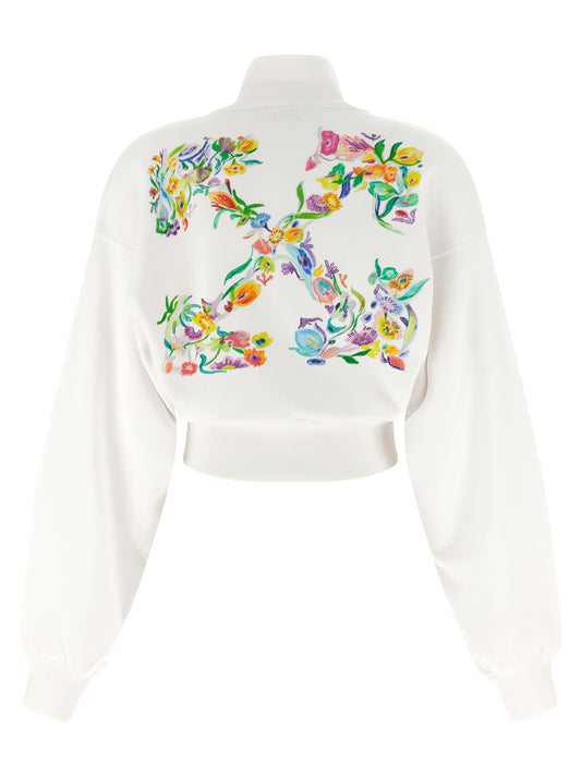 White Cotton Sweatshirt