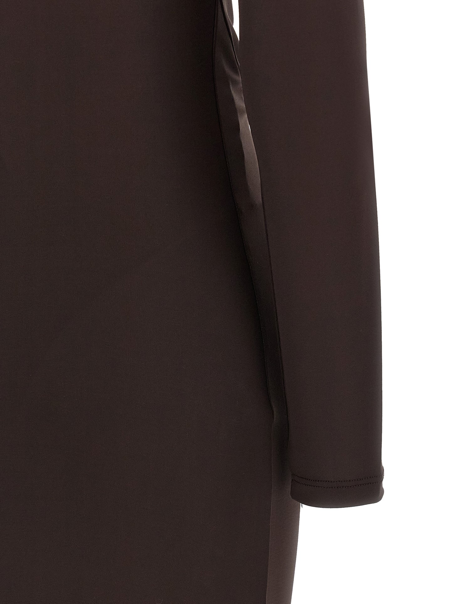 Brown Viscose Long Dress