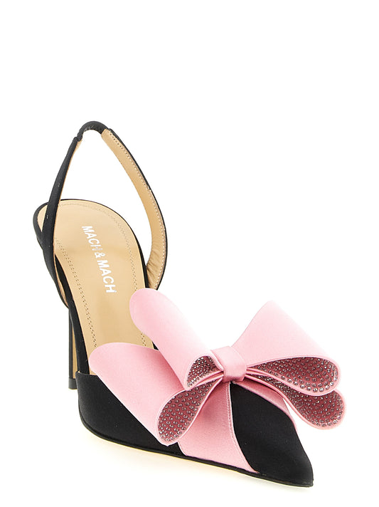 Multicolor Satin High Heel Pumps