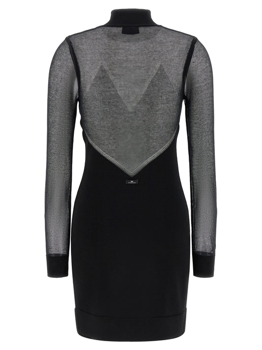 Black Viscose Short Dress