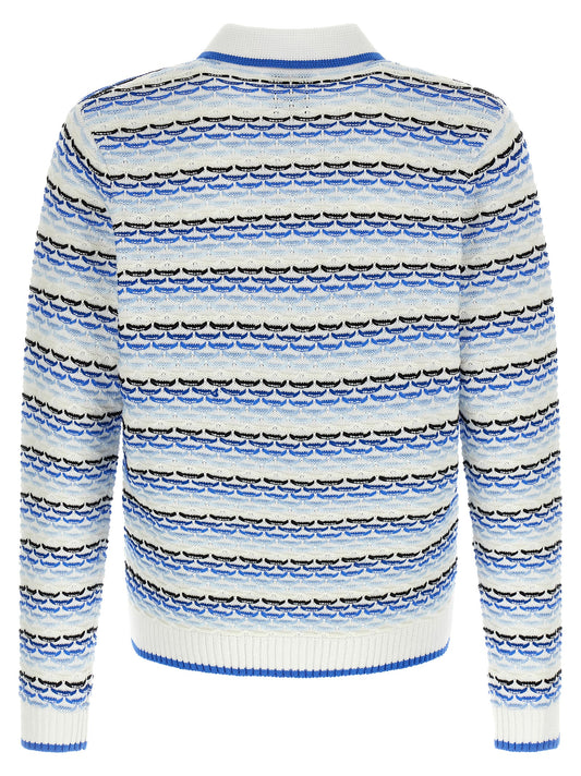 Blue Cotton Polo Shirt