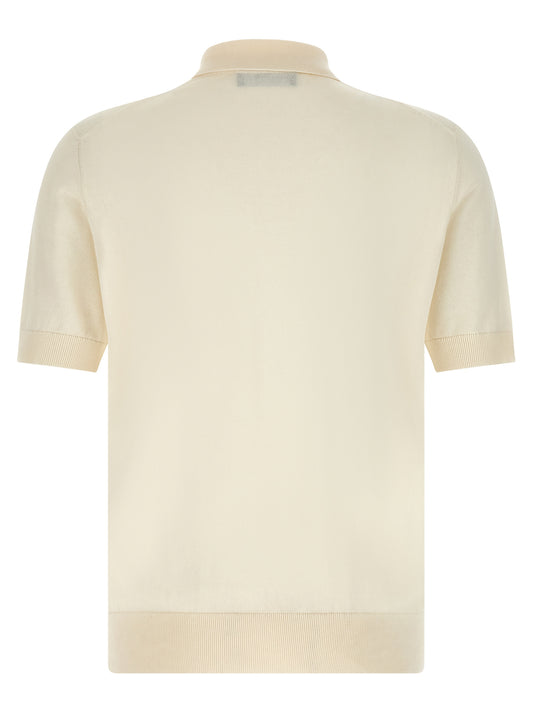 White Cotton Polo Shirt