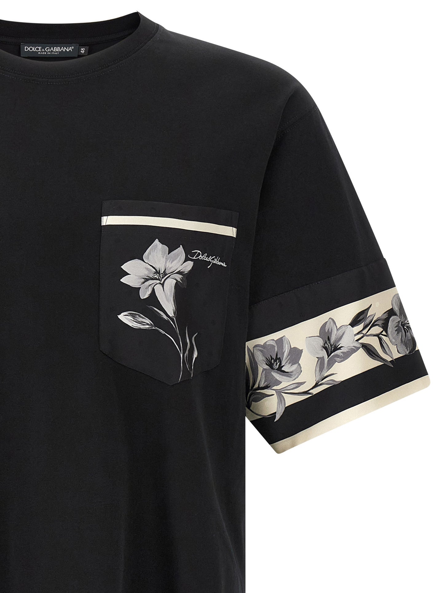 Black Cotton Long Sleeve T-Shirt
