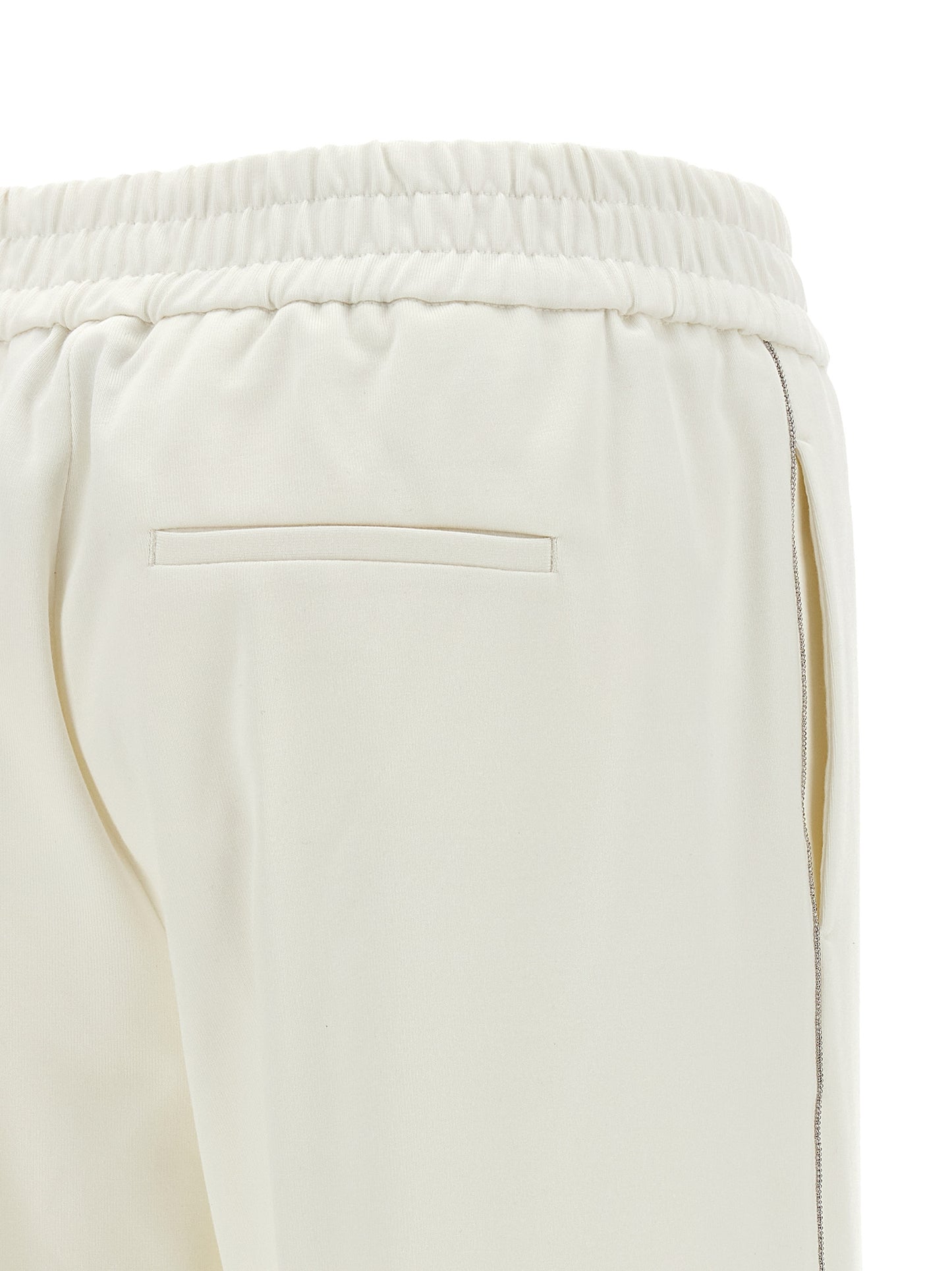White Cotton Casual Pants