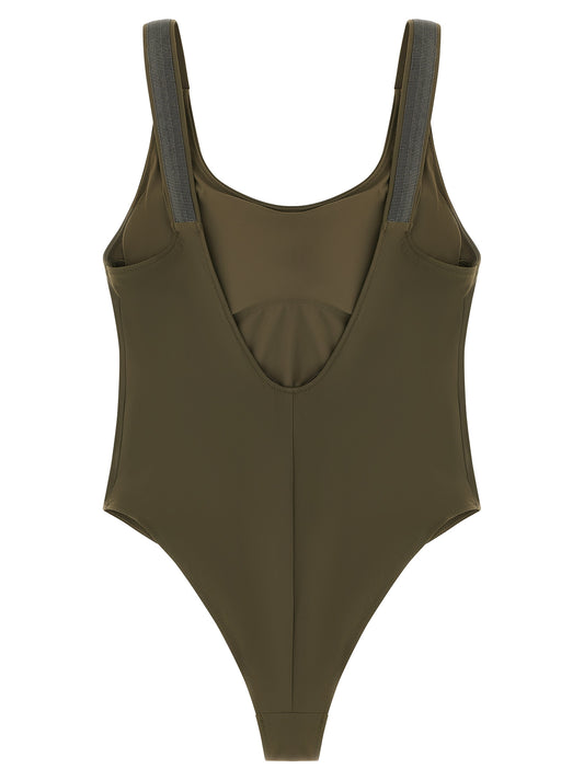 Bicolor Polyamide One-Piece Swimsuit